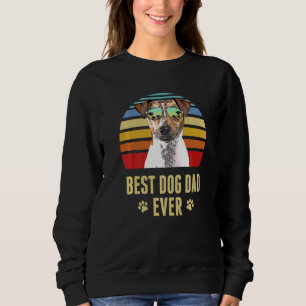 Rat Terrier Best Dog Dad Ever Retro Sunset Sweatshirt