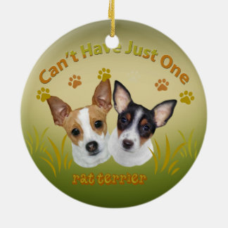 Rat Terrier Can't Have Just One Ornament