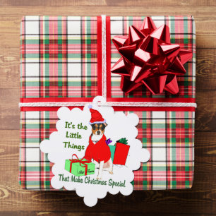 Rat Terrier Christmas Tree Decoration Card