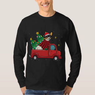 Rat Terrier Christmas Truck Tree Mum Dad Dog Xmas T-Shirt