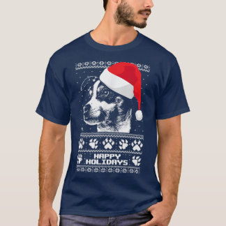 Rat Terrier Cute Happy Holidays Christmas  T-Shirt