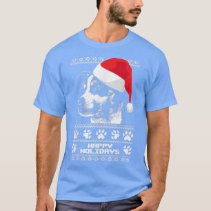 Rat Terrier Cute Happy Holidays Christmas T-Shirt