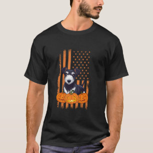 Rat Terrier Dog American Flag Patriotic Halloween T-Shirt