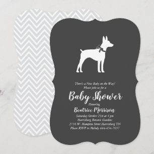 Rat Terrier Dog Baby Shower Gender Neutral Invitation