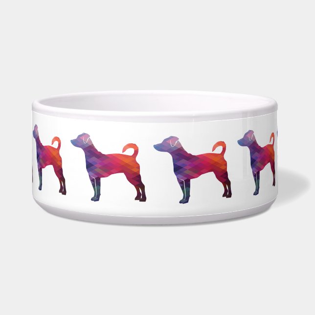 Rat Terrier Dog Breed Geo Silhouette Purple (Front)