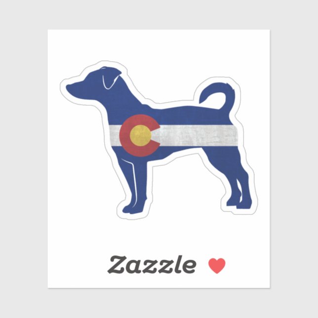 Rat Terrier Dog Breed Silhouette Colorado (Sheet)
