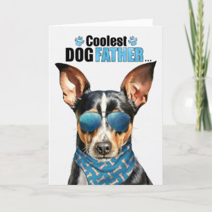 Rat Terrier Dog Coolest Dad Father's Day Holiday Card