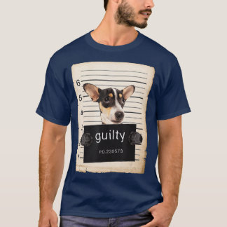 Rat terrier dog Dog mug shot bad dog T-Shirt