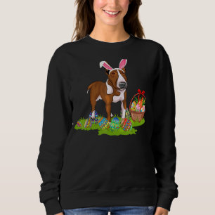 Rat Terrier Dog Easter Egg Hunting Bunny Rat Terri Sweatshirt