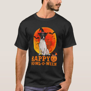Rat Terrier Dog Halloween Happy Howl O Ween Scary T-Shirt