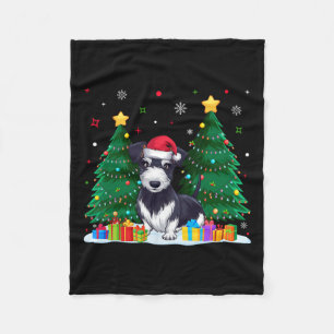 Rat Terrier Dog Lovers Santa Hat Ugly Christmas Sw Fleece Blanket