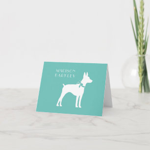 Rat Terrier Dog Puppy Note Card