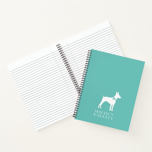 Rat Terrier Dog Puppy Notebook (Inside)
