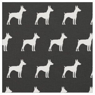 Rat Terrier Dog Silhouette Pet Fabric