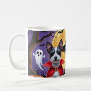 Rat Terrier Dogs Pumpkin Halloween Funny Coffee Mug