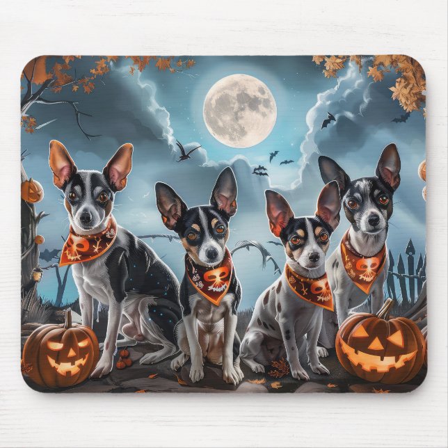 Rat Terrier Halloween Spooky  Mouse Mat (Front)