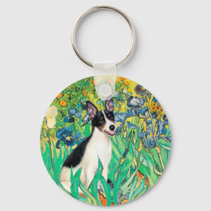 Rat Terrier - Irises Key Ring
