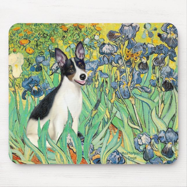 Rat Terrier - Irises Mouse Mat (Front)