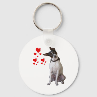 Rat Terrier Love Key Chain