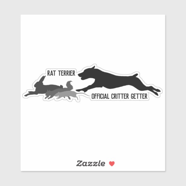 Rat terrier official critter getter sticker (Sheet)