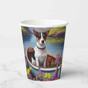 Rat Terrier on a Paddle: A Scenic Adventure Paper Cups