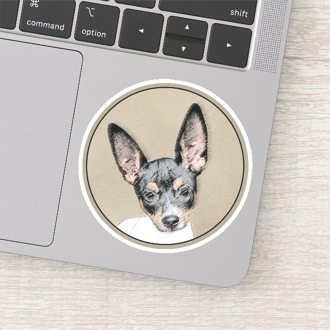 Rat Terrier Painting - Cute Original Dog Art (Detail)