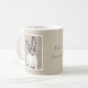 Rat Terrier Painting - Cute Original Dog Art Coffee Mug