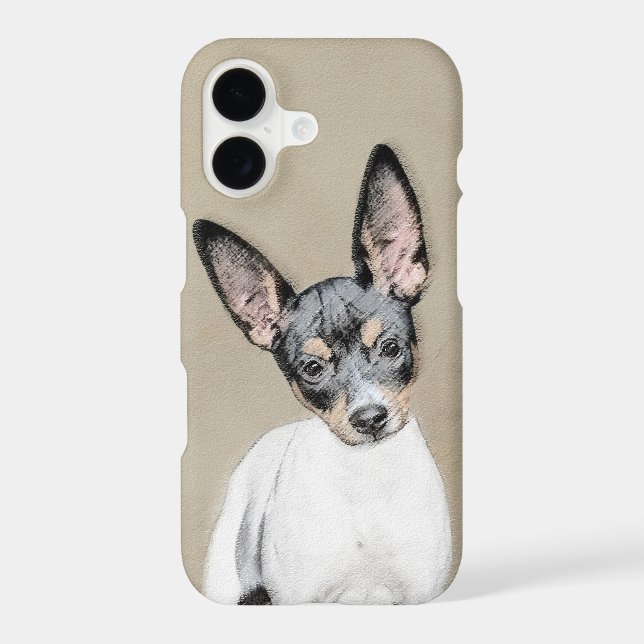 Rat Terrier Painting - Cute Original Dog Art iPhone Case (Back)