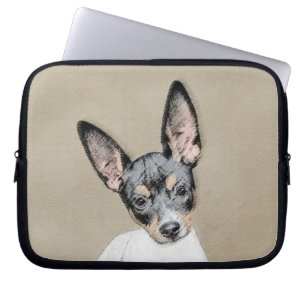 Rat Terrier Painting - Cute Original Dog Art Laptop Sleeve