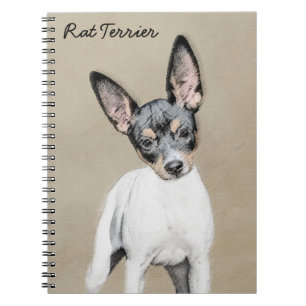 Rat Terrier Painting - Cute Original Dog Art Notebook