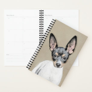 Rat Terrier Painting - Cute Original Dog Art Planner