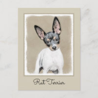 Rat Terrier Painting - Cute Original Dog Art