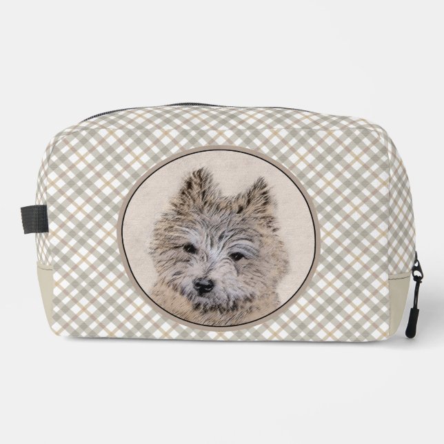 Rat Terrier Painting Tri Colour Original Dog Art Dopp Kit (Front)