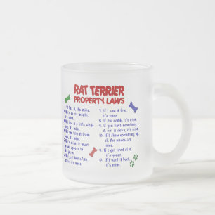 RAT TERRIER Property Laws 2 Frosted Glass Coffee Mug
