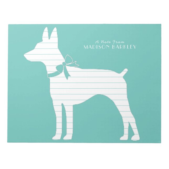 Rat Terrier Puppy Dog Notepad (Front)