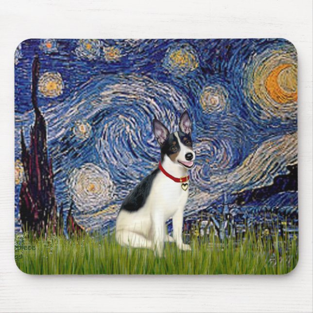 Rat Terrier - Starry Night Mouse Mat (Front)