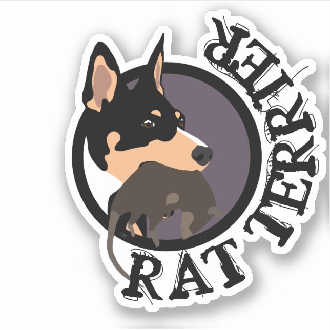 Rat terrier sticker (Front)