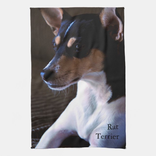 Rat Terrier Tea Towel (Vertical)