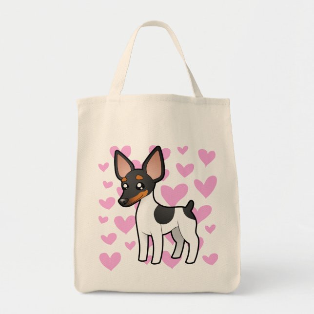Rat Terrier / Toy Fox Terrier Love Tote Bag (Front)