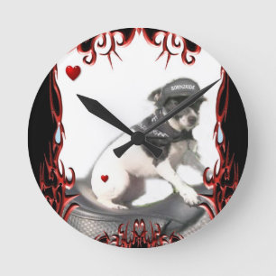 Rat Terrior and Tatoo Clock