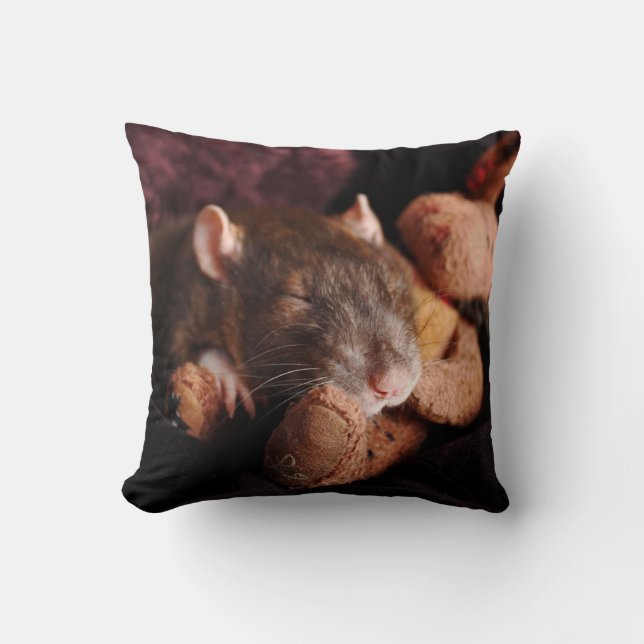 Rat Throw Pillow (Front)