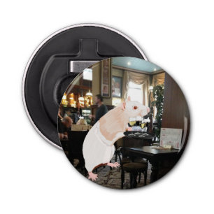 Rat Waiter surreal Bottle Opener