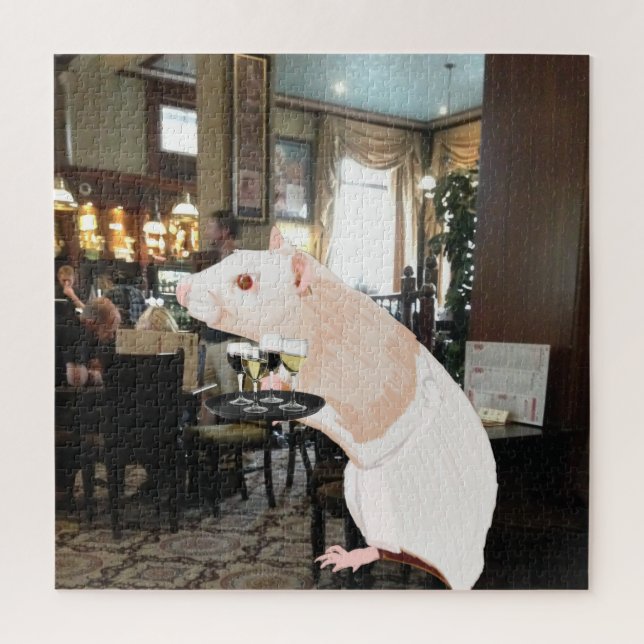 Rat Waiter surreal Jigsaw Puzzle (Vertical)