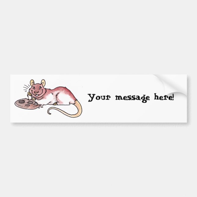 Rat with a Cookie Bumper Sticker (Front)