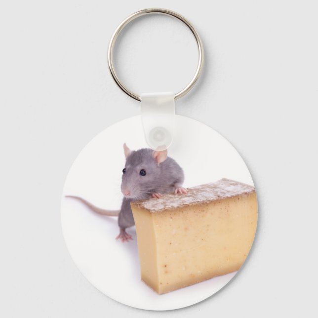 rat with cheese key ring (Front)