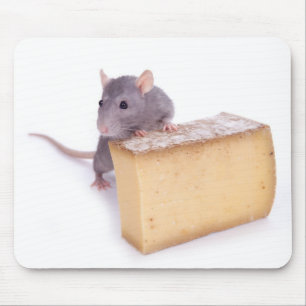 rat with cheese mouse mat