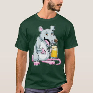 Rat with Glass of Beer T-Shirt