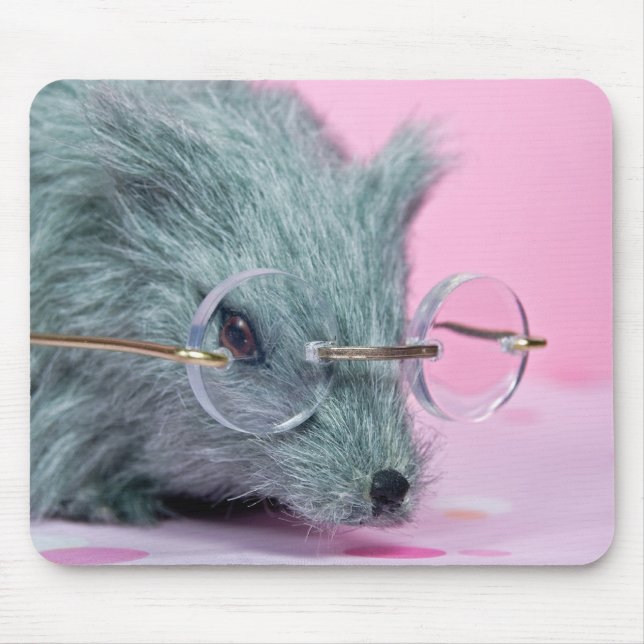 Rat With Glasses Mouse Mat (Front)