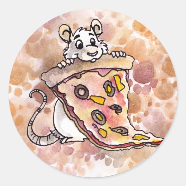Rat with Pizza Stickers (Front)