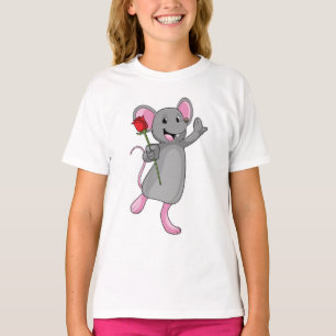 Rat with Rose Flower T-Shirt